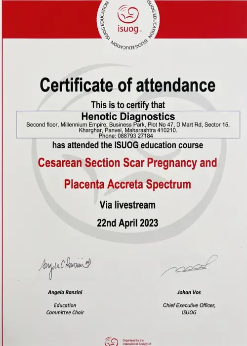 ISUOG Certificate