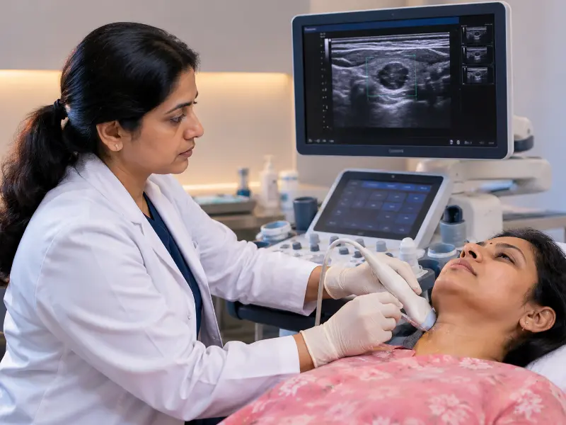 Advanced Guided FNAC ultrasound machine at Henotic Diagnostics Kharghar