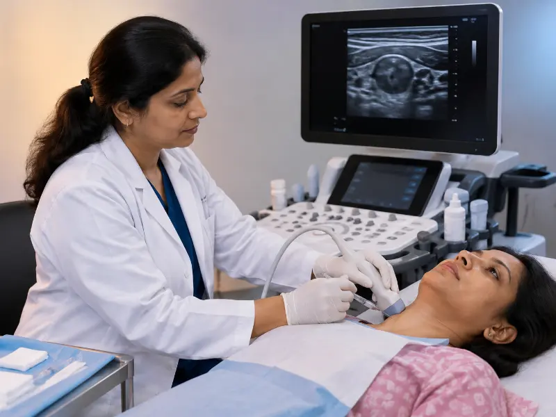 Comprehensive Guided FNAC ultrasound report at Henotic Diagnostics Kharghar