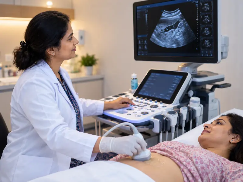 Ultrasound Guided Procedure imaging at Henotic Diagnostics Kharghar