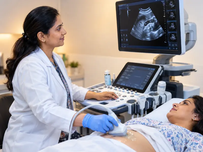 Ultrasound Guided Procedure with real-time sonography at Henotic Diagnostics Kharghar