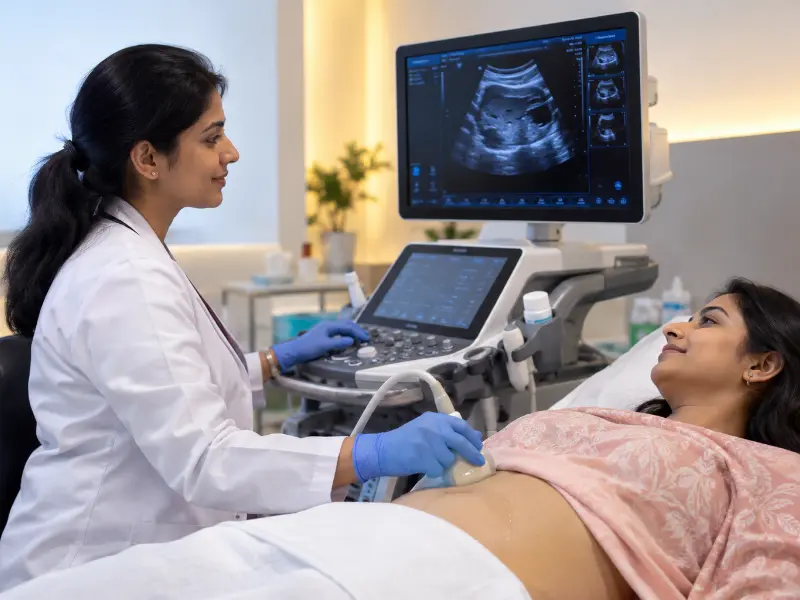 Ultrasound Guided Procedure equipment at Henotic Diagnostics Kharghar