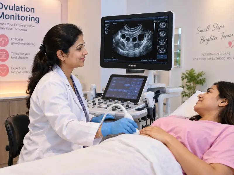 Professional Ovulation Monitoring ultrasound imaging at Henotic Diagnostics Kharghar