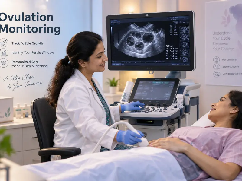 Advanced Ovulation Monitoring ultrasound machine at Henotic Diagnostics Kharghar