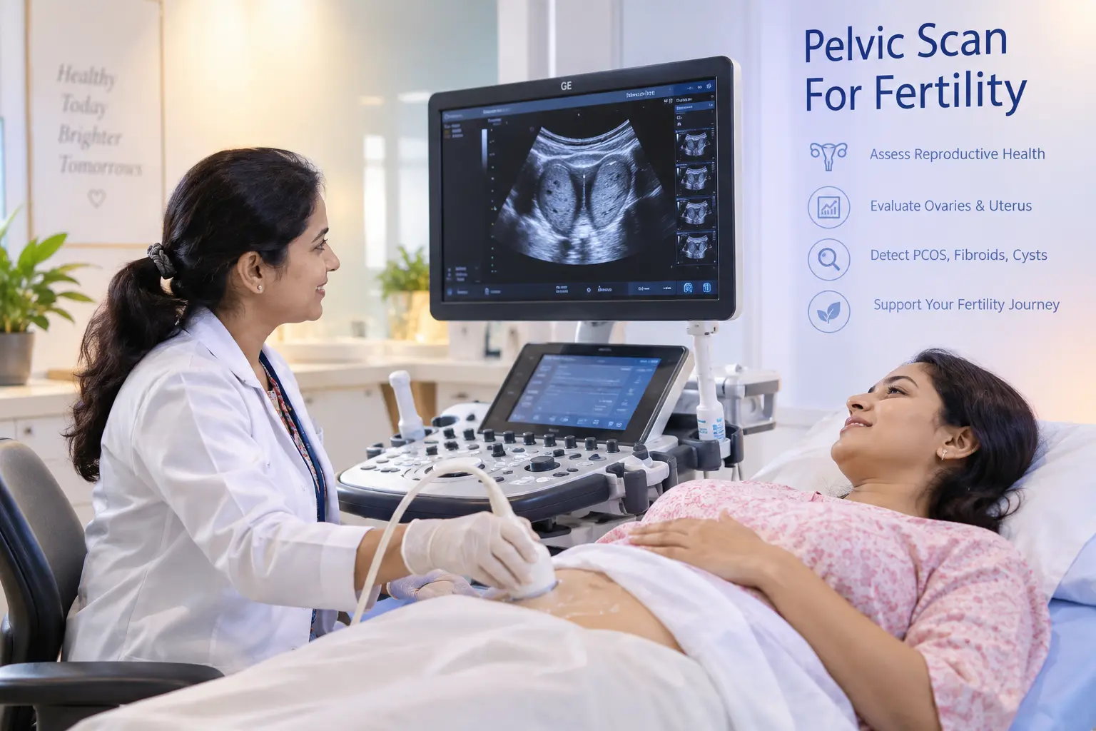 Professional Radiologist performing Pelvic Scan For Fertility at Henotic Diagnostics Kharghar