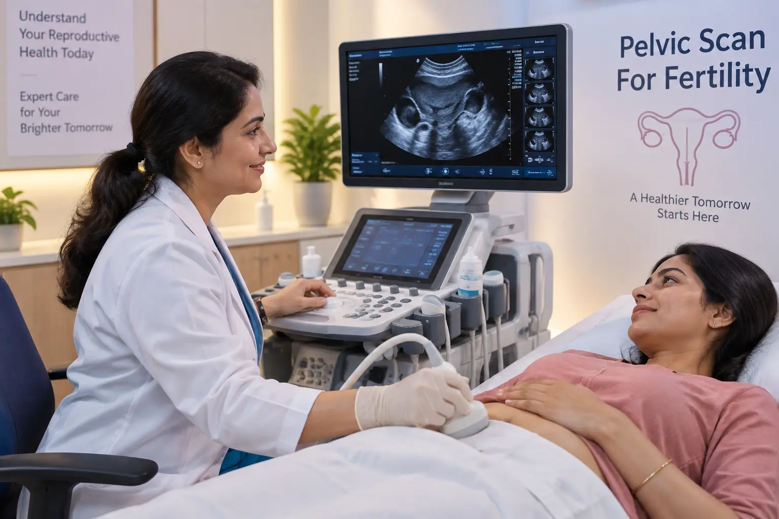 Comprehensive Pelvic Scan For Fertility ultrasound report at Henotic Diagnostics Kharghar