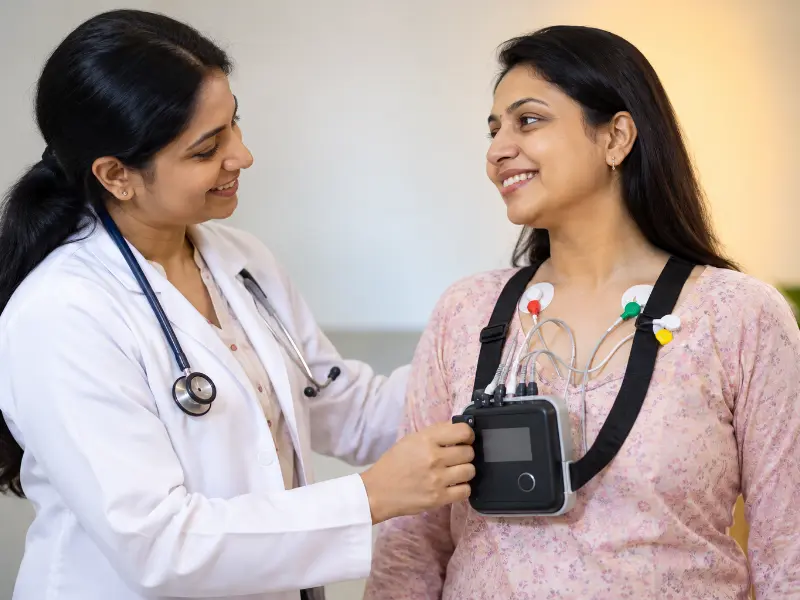 Advanced cardiac diagnostics suite at Henotic Diagnostics Kharghar for 48-Hour Holter Monitoring