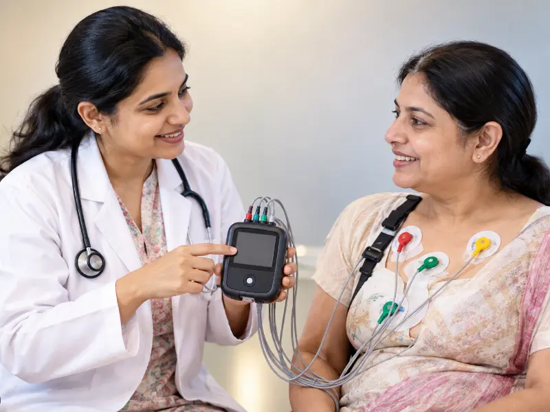 Cardiology evaluation suite at Henotic Diagnostics for 48-Hour Holter Monitoring and rhythm assessment