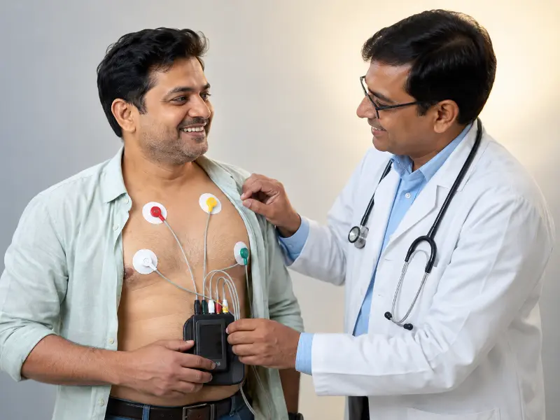 Precision cardiac analysis equipment and diagnostic screens at Henotic Diagnostics Kharghar
