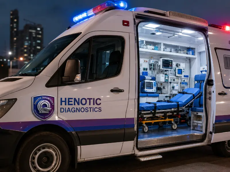 Ambulance en-route for stretcher patient pickup