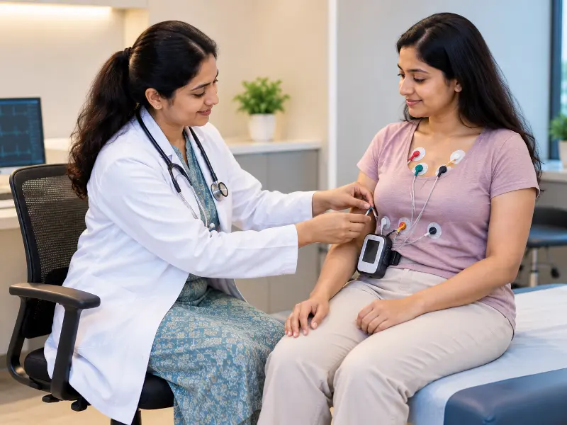 Cardiology testing suite at Henotic Diagnostics for comprehensive Ambulatory ECG checkups
