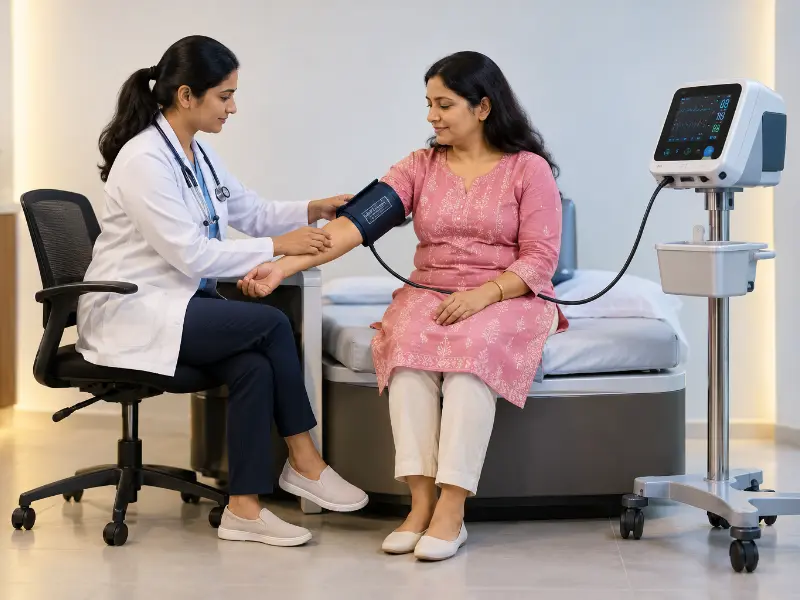 Advanced diagnostic suite at Henotic Diagnostics for comprehensive cardiovascular and Bp Monitoring evaluations