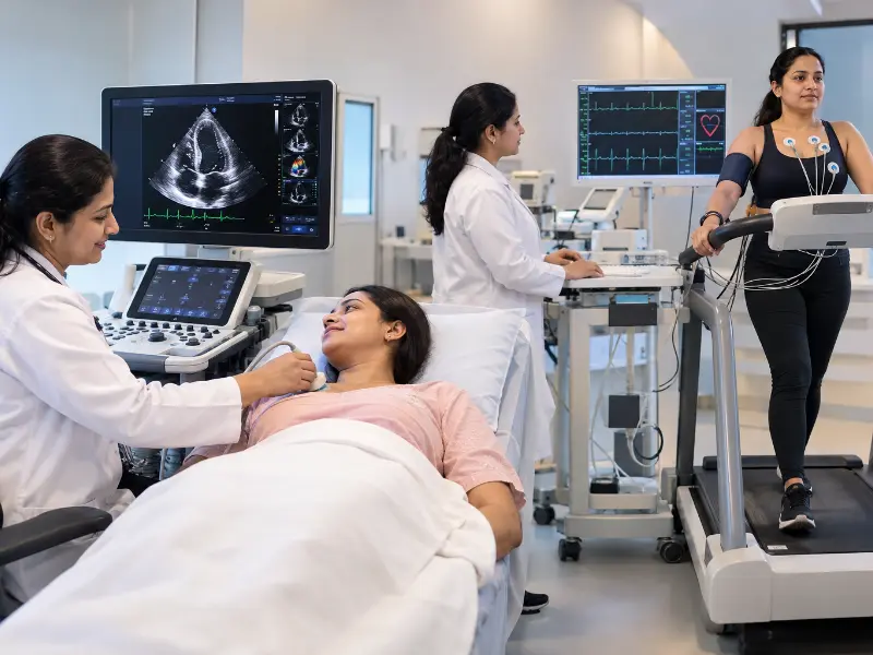 Advanced 2D Echo ultrasound equipment for Cardiac Risk Assessment at Henotic Diagnostics Kharghar