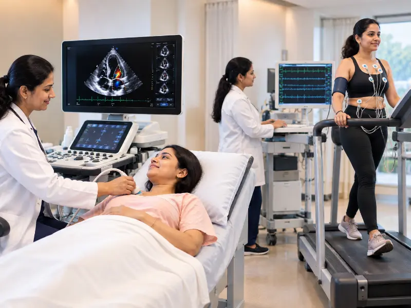 Cardiology evaluation suite at Henotic Diagnostics Kharghar for Cardiac Risk Assessment appointments