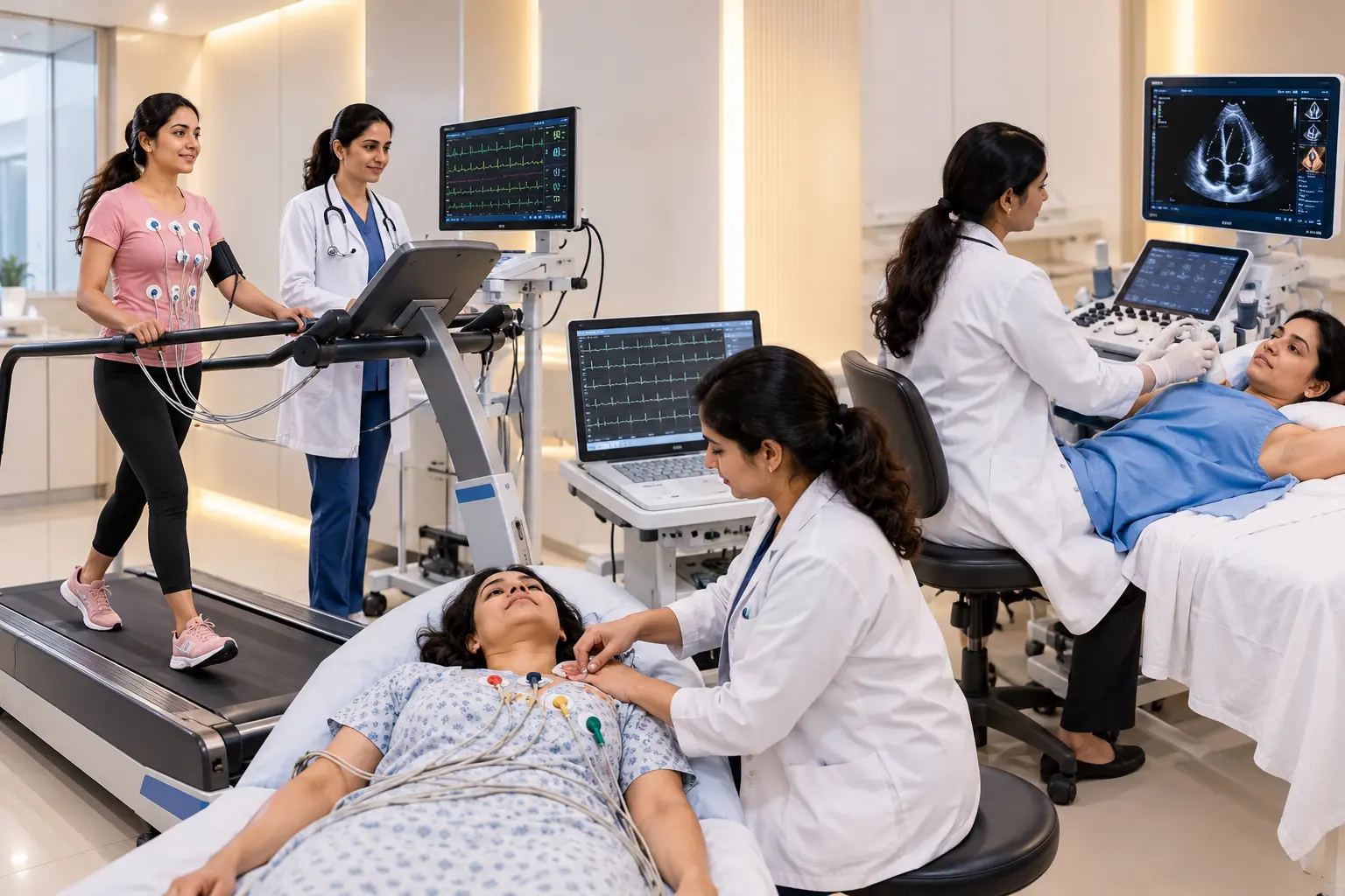 Advanced 2D Echo ultrasound equipment for Cardiac Screening at Henotic Diagnostics Kharghar