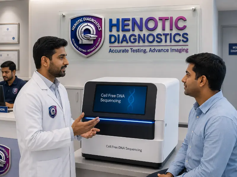 Henotic Diagnostics comfortable reception lounge for Cell Free DNA Sequencing blood sample collection