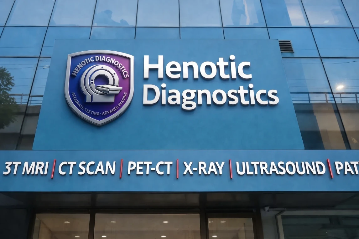 Henotic Diagnostics official entrance board Sector 15 Kharghar