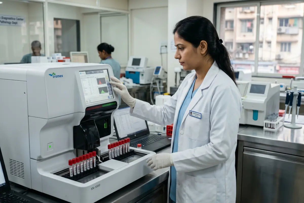 State-of-the-art pathology laboratory for advanced blood analysis