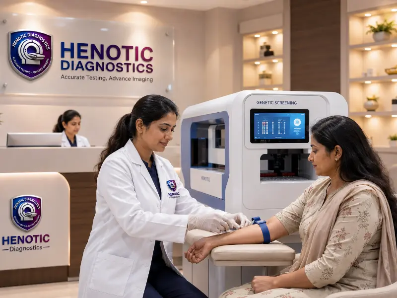 Genetic screening for risk evaluation at Henotic Diagnostics at Henotic Diagnostics diagnostic lab