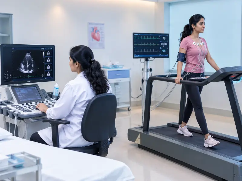 Advanced 2D Echo ultrasound equipment for Heart Screening at Henotic Diagnostics Kharghar