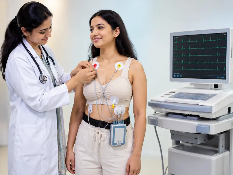 Precision cardiac analysis equipment and diagnostic screens at Henotic Diagnostics Kharghar