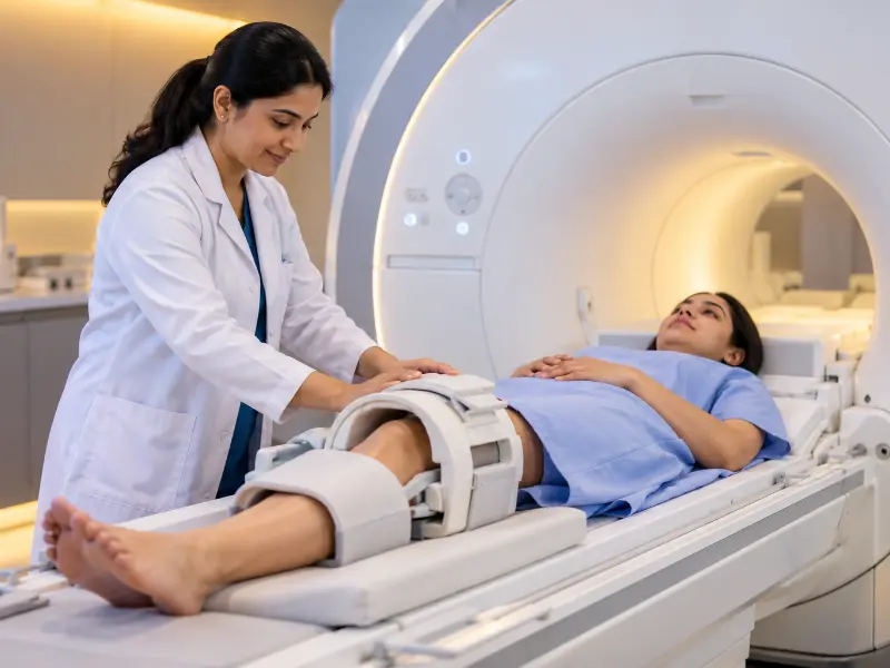 Additionally, advanced 3T wide-bore Knee MRI scanning equipment