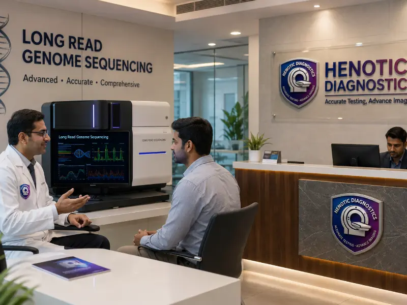 Senior clinical geneticist interpreting Long Read Genome Sequencing report for complex undiagnosed genetic disorders