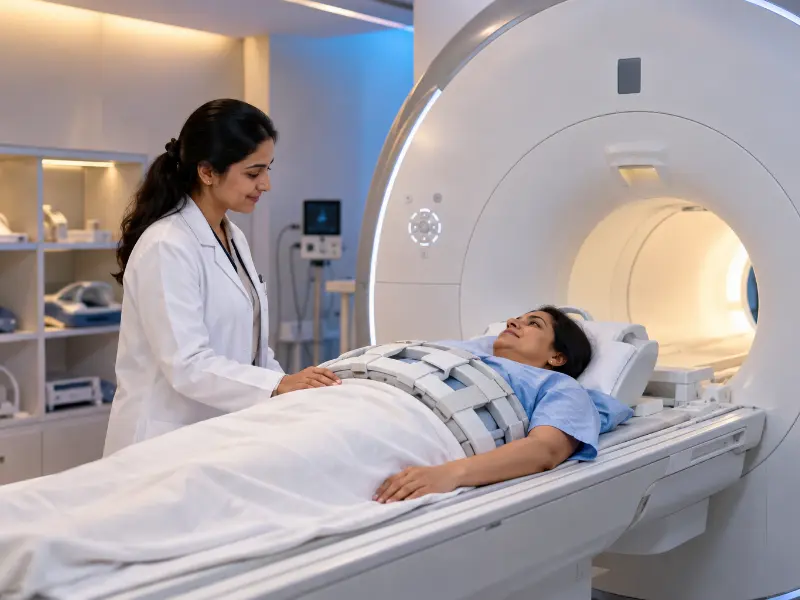 In addition, high-resolution 3T MRCP scan display showing 3D biliary tree reconstructions