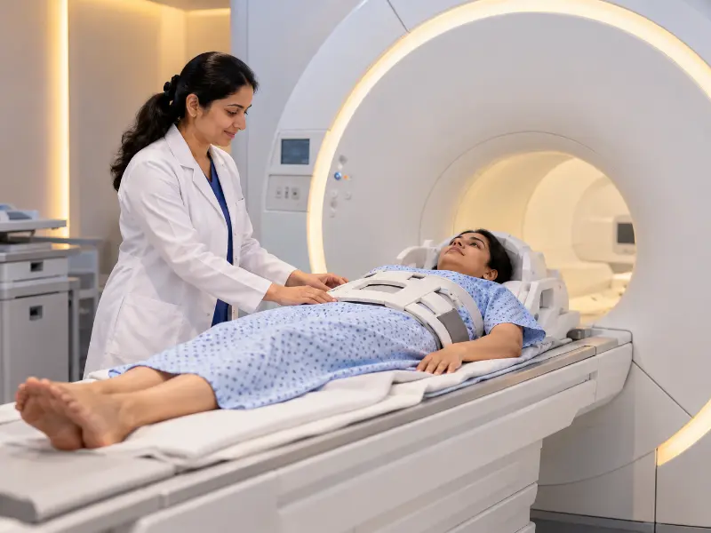 In addition, high-resolution 3T MRI Enterography scan display showing multiplanar small bowel cross sections