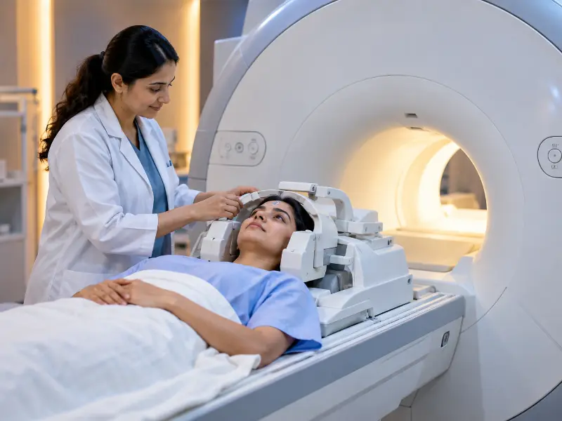 In addition, high-resolution 3T MRI Face scan display showing multiplanar soft tissue cross sections