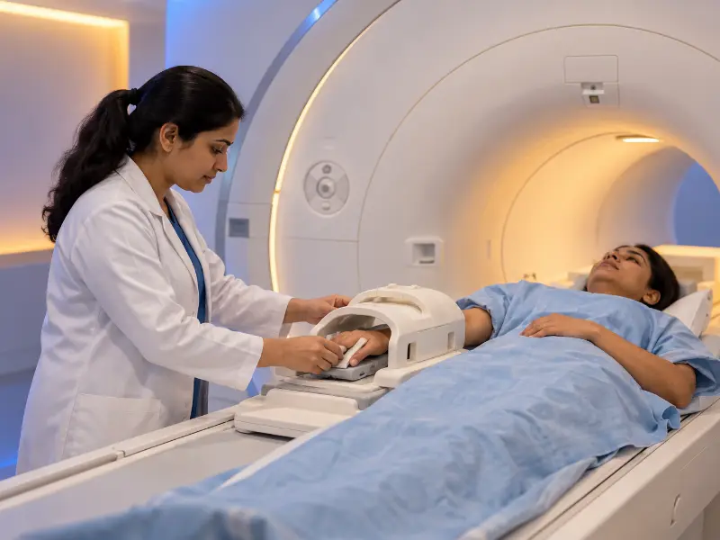 In addition, high-resolution 3T MRI Hand scan display showing multiplanar soft tissue cross sections