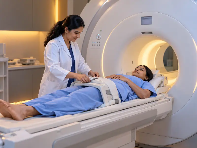 In addition, high-resolution 3T MRI Hip scan display showing multiplanar cross sections