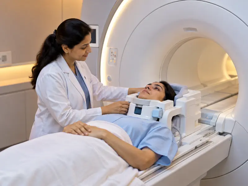 Additionally, advanced 3T wide-bore MRI Neck scanning equipment