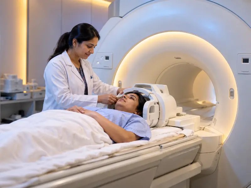 In addition, high-resolution 3T MRI Paranasal Sinus scan display showing multiplanar cross sections