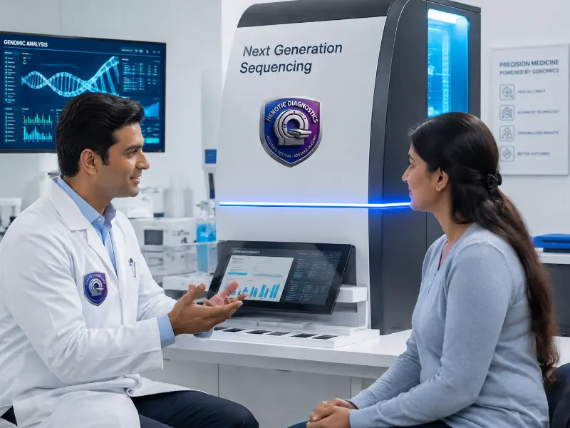 High-throughput Next Generation DNA sequencing platform for genetic diagnostics