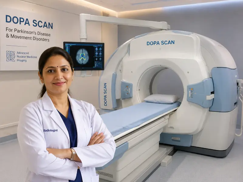 Advanced F-18 Dopa Scan molecular neuroimaging display