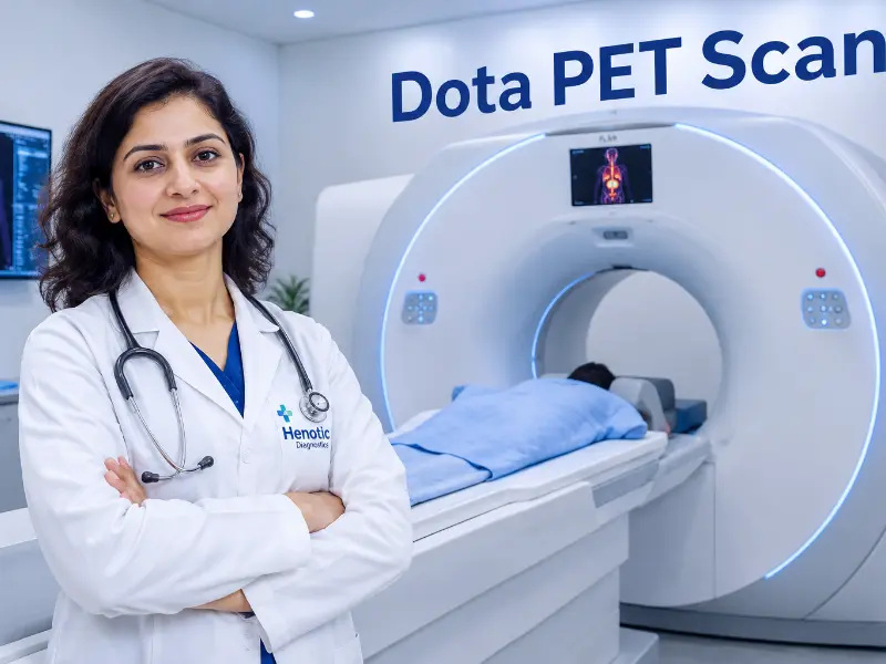 Dota PET Scan diagnostic display showing somatostatin receptor expression