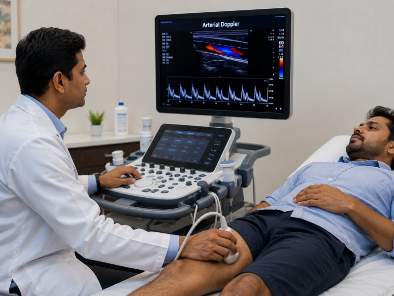 Professional arterial doppler ultrasound imaging at Henotic Diagnostics Kharghar