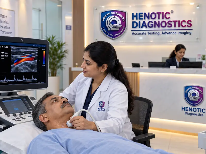 Advanced Carotid Artery Doppler ultrasound machine at Henotic Diagnostics Kharghar