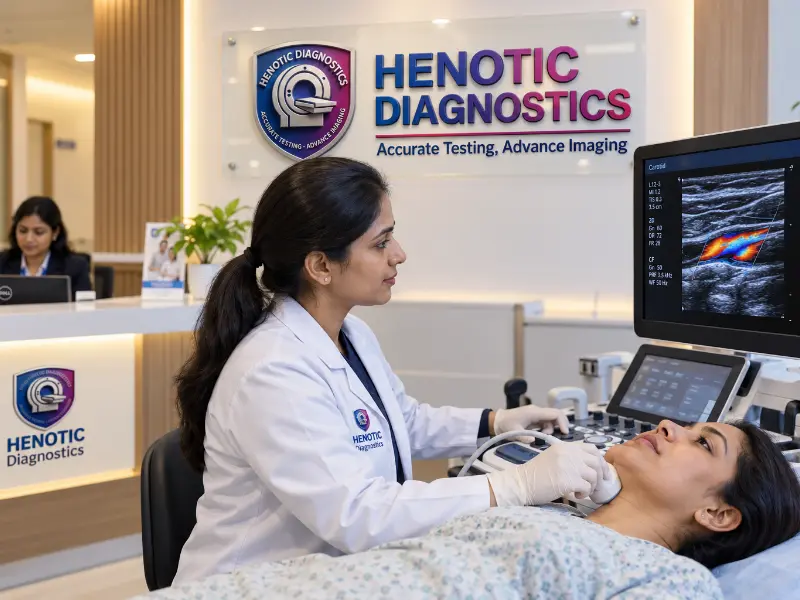 Comprehensive Carotid Artery Doppler ultrasound scan at Henotic Diagnostics Kharghar