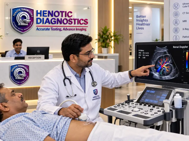 Comprehensive Renal Doppler ultrasound scan at Henotic Diagnostics Kharghar