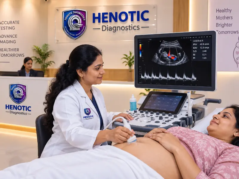 Comprehensive Umbilical Artery Doppler ultrasound scan at Henotic Diagnostics Kharghar