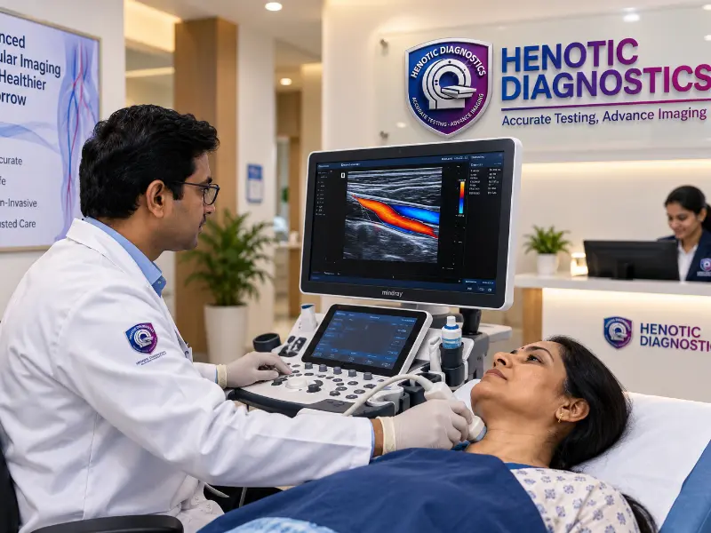 Advanced Vascular Color Doppler ultrasound machine at Henotic Diagnostics Kharghar