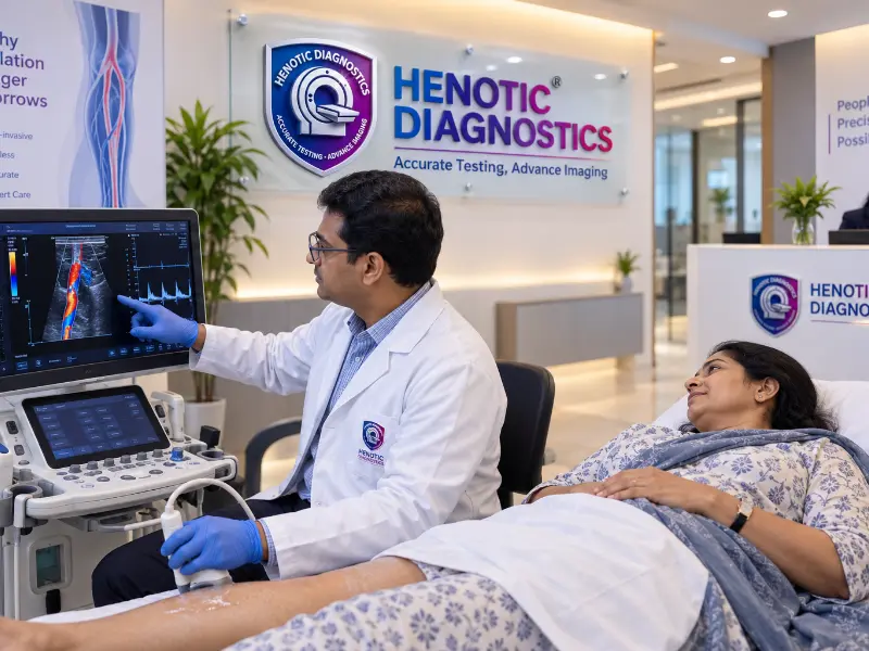 Advanced Vascular Doppler ultrasound machine at Henotic Diagnostics Kharghar