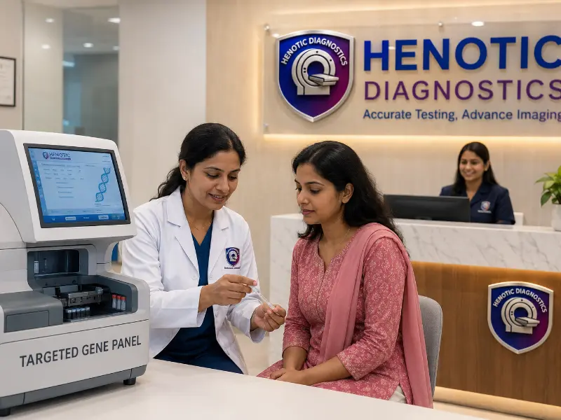 Henotic Diagnostics comfortable reception lounge for Targeted Gene Panel blood sample collection