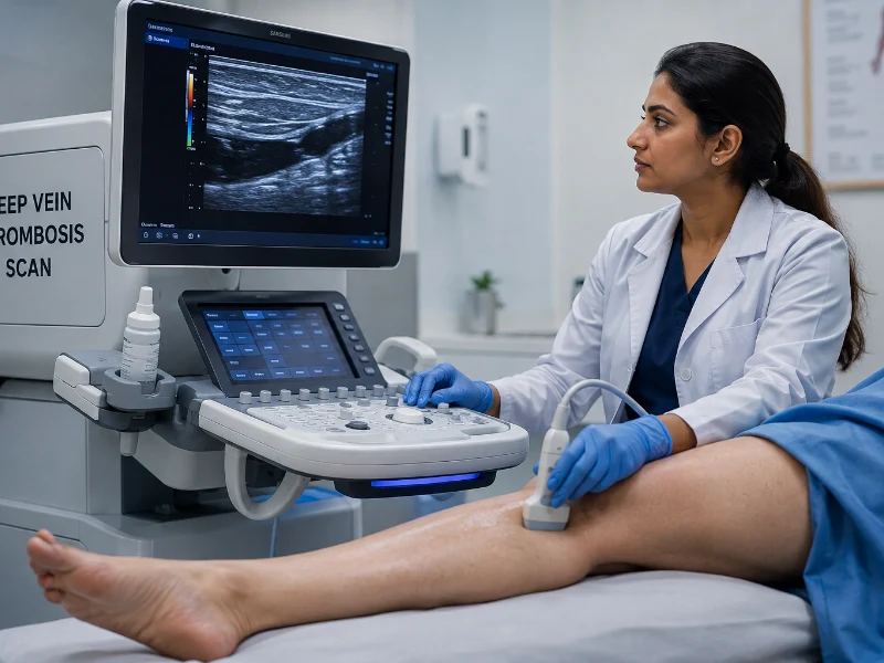 Deep vein thrombosis scan imaging Machine at Henotic Diagnostics Kharghar