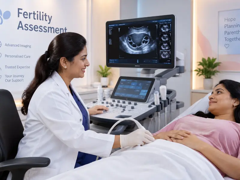 Comprehensive Fertility Assessment ultrasound report at Henotic Diagnostics Kharghar
