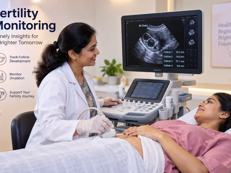 Advanced Fertility Monitoring ultrasound imaging at Henotic Diagnostics Kharghar