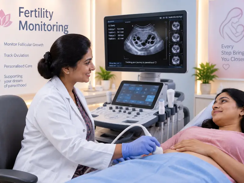 Comprehensive Fertility Monitoring ultrasound report at Henotic Diagnostics Kharghar