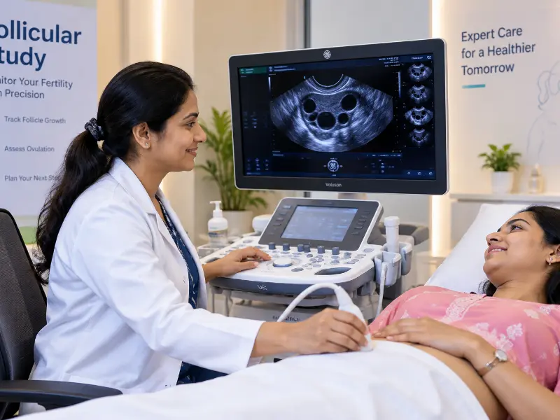 Comprehensive Follicular Study ultrasound scan at Henotic Diagnostics Kharghar